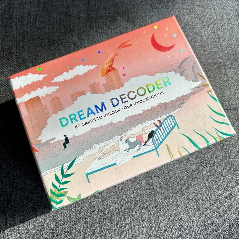 Dream Decoder Oracle Cards, Game, Education, Peach, Blue, Boxed Set of 60